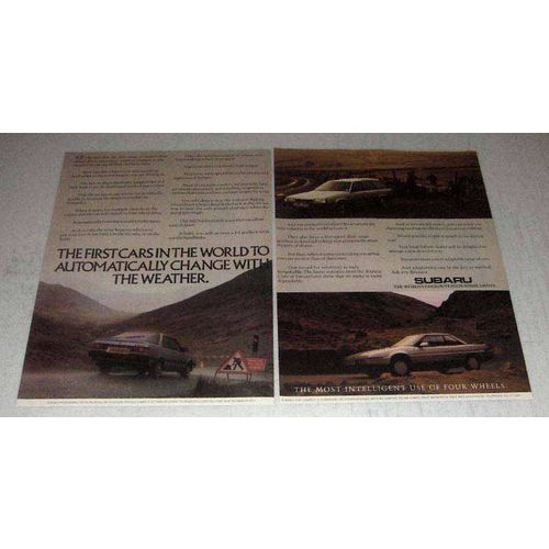 1986 Subaru Cars Ad - First to Change With the Weather