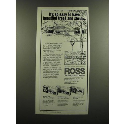 1986 Ross Plant Food Cartridges and Systemic Insecticide Cartridges Ad