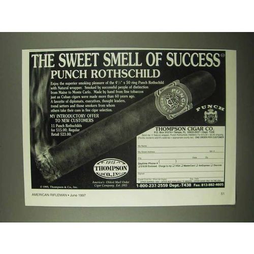 1997 Thompson Cigar Punch Rothschild Cigar Ad