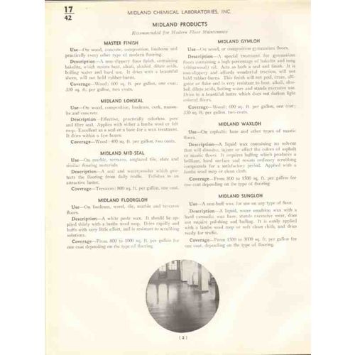 midland chemical laboratories inc 1938 floor preserve vintage catalog