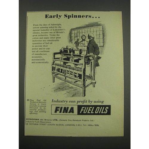 1957 Fina Fuel Oils Ad - Early Spinners