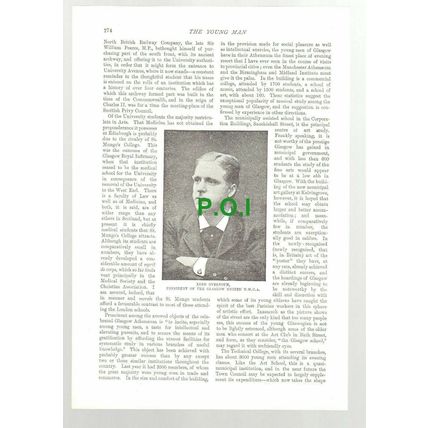 (5416) Glasgow United YMCA / University / Athenaeum Lord Overtoun 1896 Article