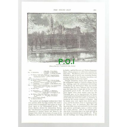 (5416) Glasgow United YMCA / University / Athenaeum Lord Overtoun 1896 Article