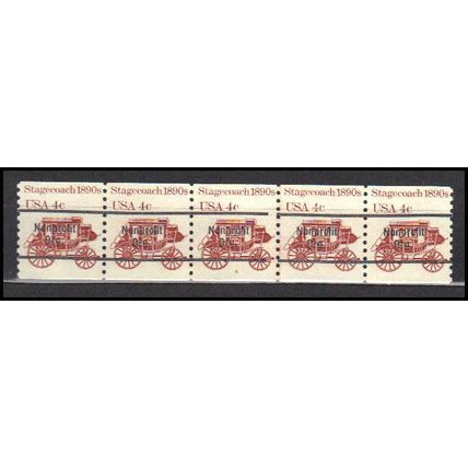 1898Ab 4c Stagecoach Fine MNH Dry Gum PNC 6/5 Line Gap AA0075