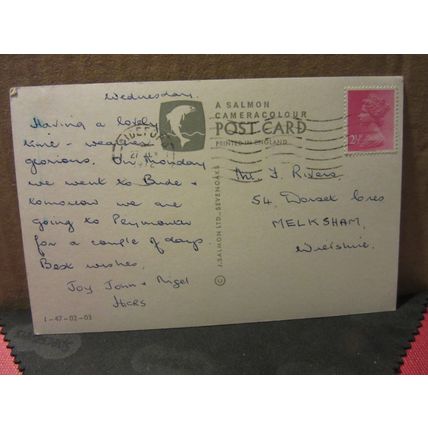 "UP-A-LONG" CLOVELLY, DEVON used postcard by J Salmon 1972 pm =