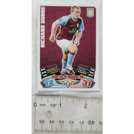2011/12 Topps Match Attax Trading Card - Ricahrd Dunne, Aston Villa