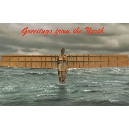 North England After Cimate Change Flooding Political Protest Disaster Postcard