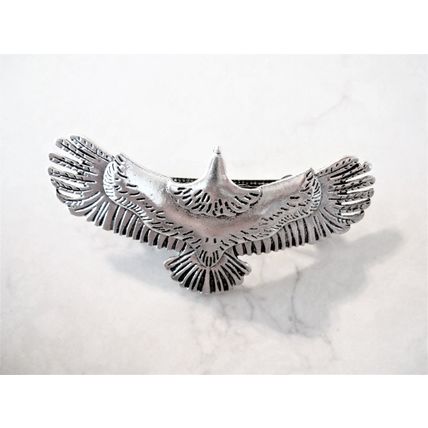 Silver or bronze metal eagle bird hair clip barrette