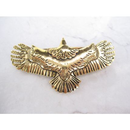 Silver or bronze metal eagle bird hair clip barrette