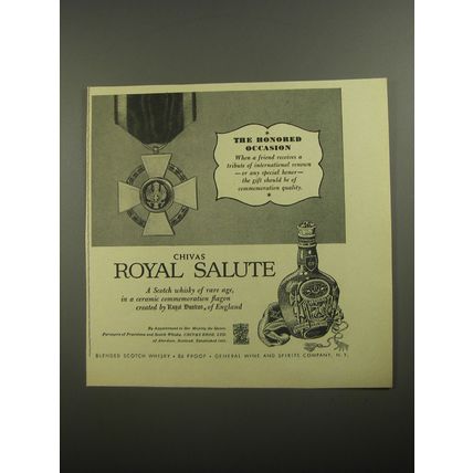 1956 Chivas Royal Salute Scotch Advertisement