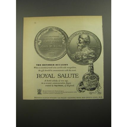 1956 Chivas Royal Salute Scotch Ad - International Scientific Society