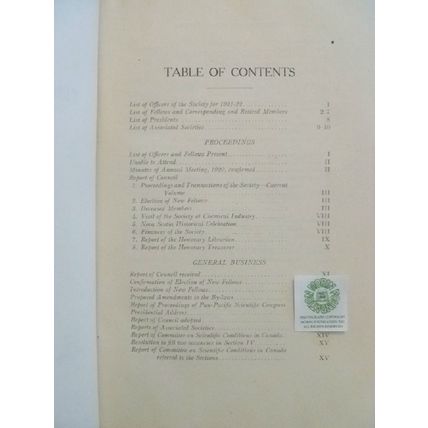 1921 PROCEEDINGS & TRANSACTIONS ROYAL SOCIETY OF CANADA Volume XV French English