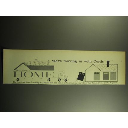 1958 The American Home Magazine Ad - We're moving in with Curtis