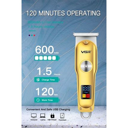 VGR Hair Clipper Cordless Hair Cutting Machine Mens Hair Clippers Shaver v-290