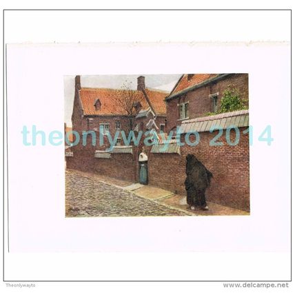 BEGUINAGE DE MONT ST AMAND, GHENT, BELGIUM, BOOK ILLUSTRATION (PRINT), 1908