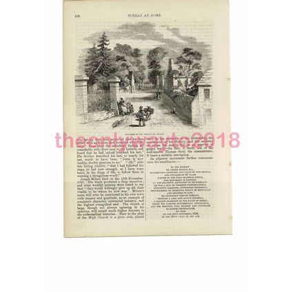 Entrance to Village Ferriby, Yorks, England, Book Illustration (Print), c1858