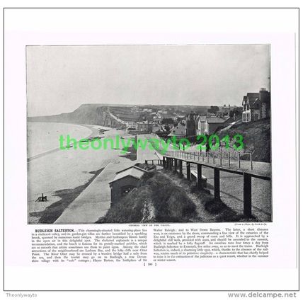 BUDLEIGH SALTERTON, VIEW OF THE VALLEY, DEVON, ENGLAND, Book Illustration, c1895