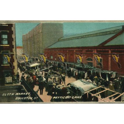 Cloth Market, Goulston St, Petticoat Lane, London, 1253 Postcard, 1900/10s