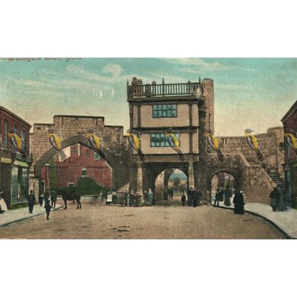 Walmgate Bar, York, Yorkshire, Valentine's Series Postcard, 1905