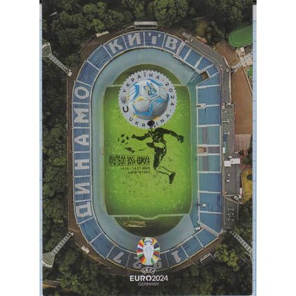 UKRAINE Maxi card Kyiv Ukraine, move forward! UEFA EURO 2024. Football - Soccer