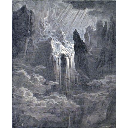 GATHERING OF WATERS 1885 Gustave Doré - John Milton Laplante ANTIQUE ENGRAVING