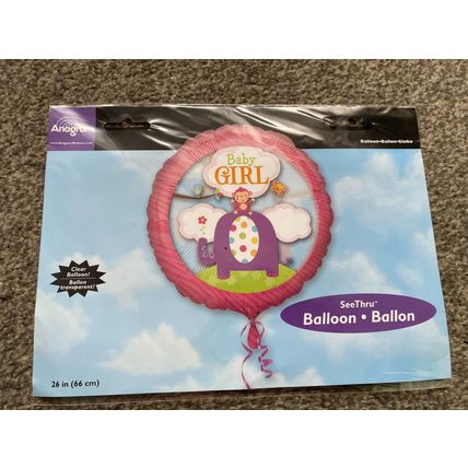 Baby Girl Round foil helium balloon birthday party celebration large