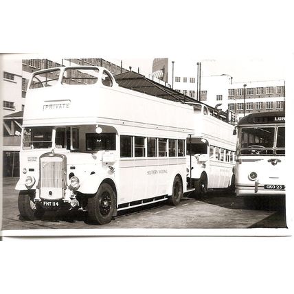 Black & White Photo of Southern National Omnibus Co. Ltd. - FHT 114 ex. Bristol