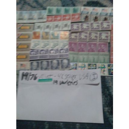 19 4x Strips 76 Stamps 19 Varieties USA American Unused Mint MNH Vintage 60+ Yrs