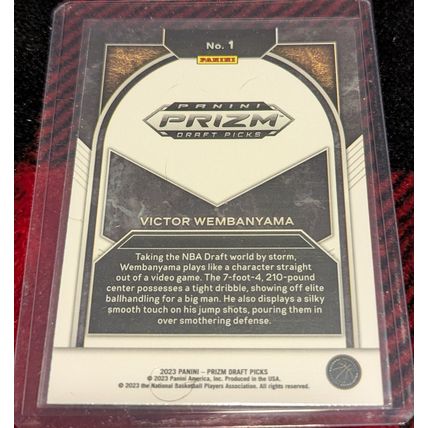 2023-24 Victor Wembanyama Panini Prizm Draft Picks Brilliance RC #1