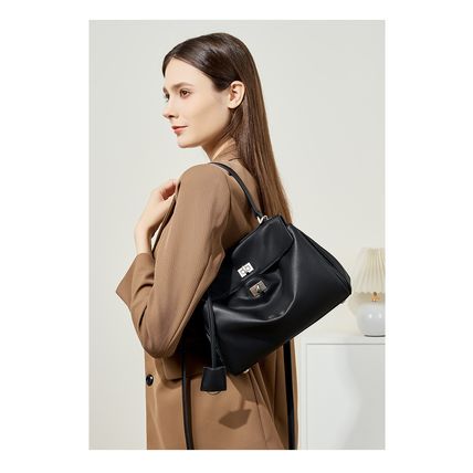 Women's Soft Genuine Leather Satchel Purses Top Handle Crossbody Bags Black