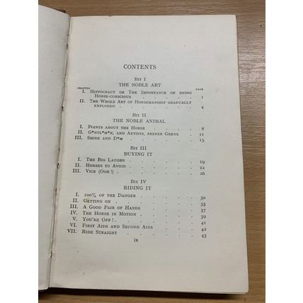 1933 "HORSE NONSENSE" EQUESTRIAN HUMOUR ILLUSTRATED HARDBACK BOOK (P3)