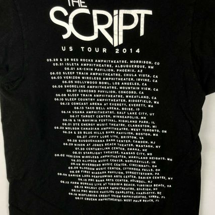 The Script 2014 US Tour Unisex XS T-Shirt Shirt