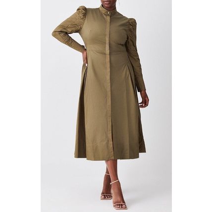KAREN MILLEN x Lydia Millen Plus Size Cotton Woven Midi Dress NEW
