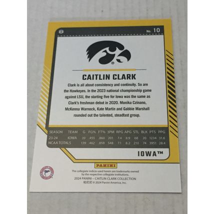 2024 Panini Donruss Caitlin Clark Collection Foil Trading Card #10