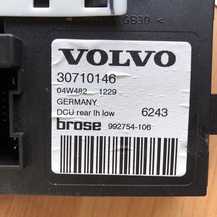 Volvo S40 V50 Rear Left Power Window Motor Controller 30710146