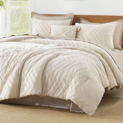 Litanika California King Comforter Set Beige, 3 Pieces Cal King Oversized King C