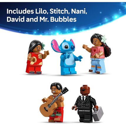 LEGO Disney Lilo and Stitch Beach House Toy - Building Playset for Kids, Girls a