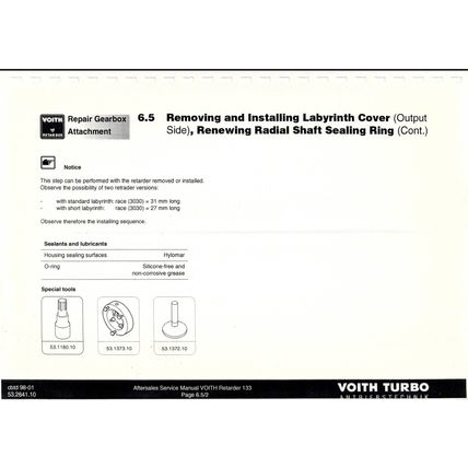 Voith Retarder 133 Aftersales Service Manual Training CBTD9801 53264110 PDF