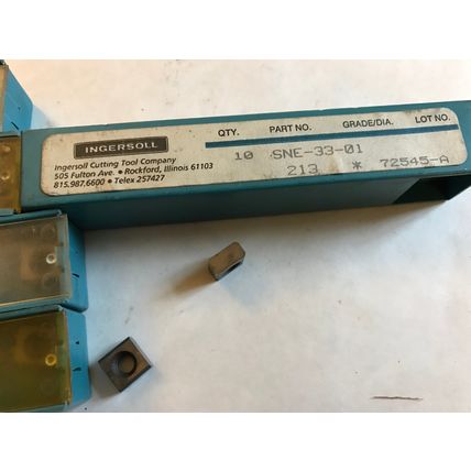 NEW LOT 50 INGERSOLL SNE-33-01,213 CARBIDE INSERTS, GRADE: 213 204.02.000.20,SB
