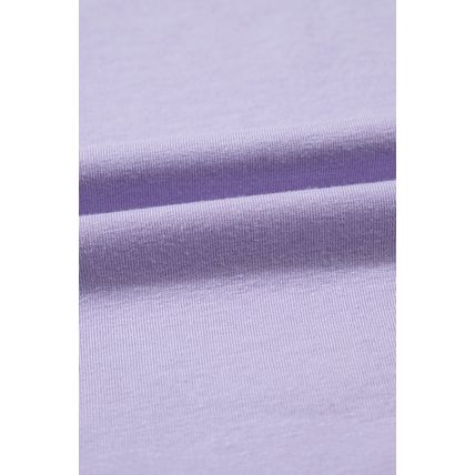 Purple Color Block Patchwork Half Sleeve Oversized T Shirt