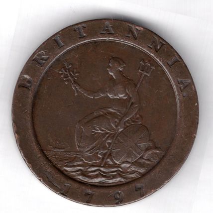 Great Britain. George III. Two Pence 1797. dy15022