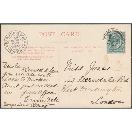 The White Hart Hotel, Sonning-on-Thames, 1904 - Farrer & Son Postcard