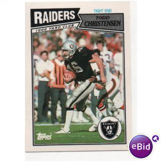 1987 Topps American NFL Football card No.49 L A Raiders Todd Christensen