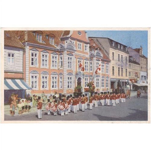 Horsen Jogensens Hotel Med Horsens Garden Denmark Postcard (F2461)