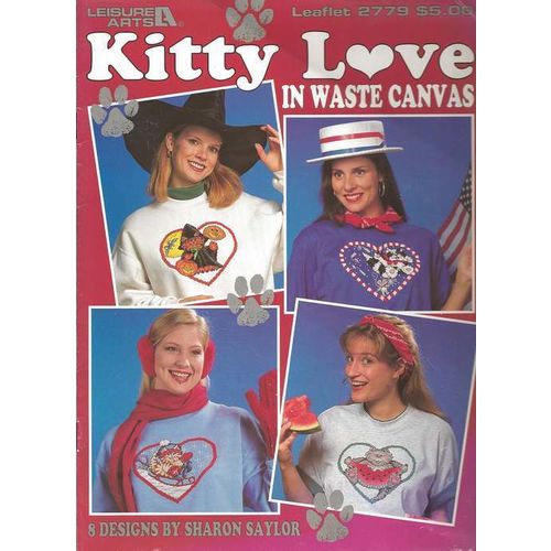 Cross Stitch PATTERN Booklet Kitty Love