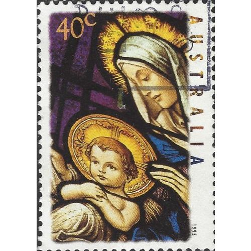 AUSTRALIA, CHRISTMAS, Madonna and Child, violet 1995, 40c, #3