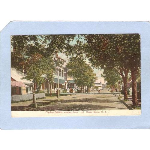 New Jersey Ocean Grove Pilgrims Pathway Showing Grove Hall Street Scene~1994