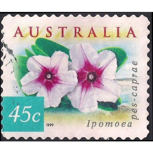 AUSTRALIA, FLOWER, Ipomoea pes-caprae, blue-green 1999, 45c
