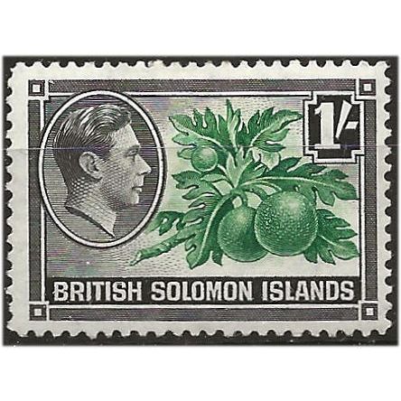 Solomon Isalnds 1938 SG68 1/- Green & Black Mounted Mint .. ..