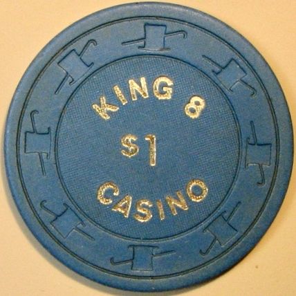 King 8. $1 Casino Chip. Las Vegas, NV. Rare. X87.